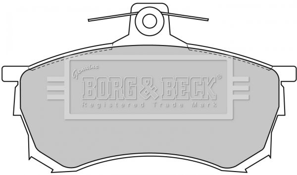 BORG & BECK stabdžių trinkelių rinkinys, diskinis stabdys BBP1463